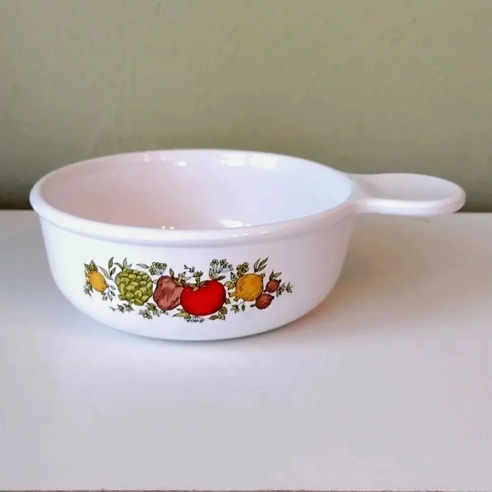 Corningware VTG Spice Of Life Print P- 150- B‎ Round Grab It Bowl
